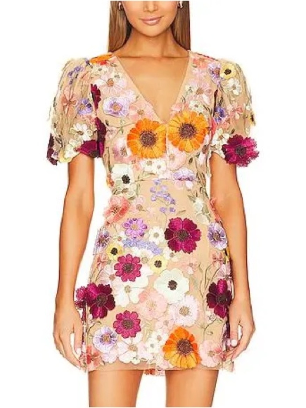 Elliatt Rosalind floral applique minidress